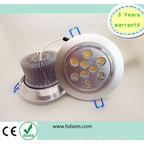 LED Downlight can instead of 27w efficient light,9x1w down light,aluminum light pole